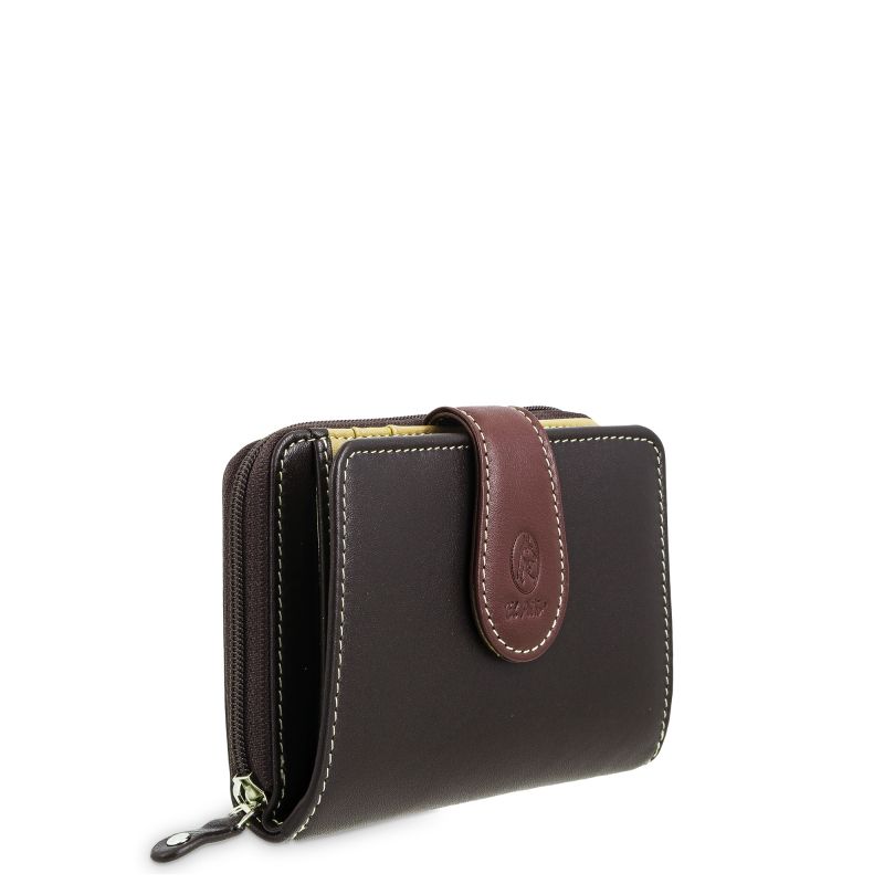 Cartera piel vacuno mujer marrón Nature