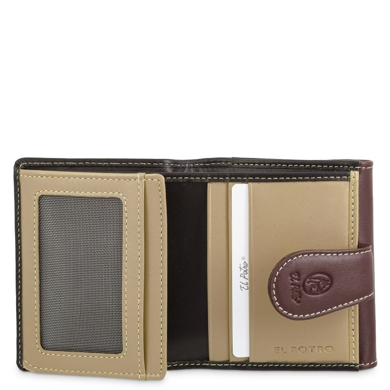 Cartera pequeña piel mujer marrón Nature