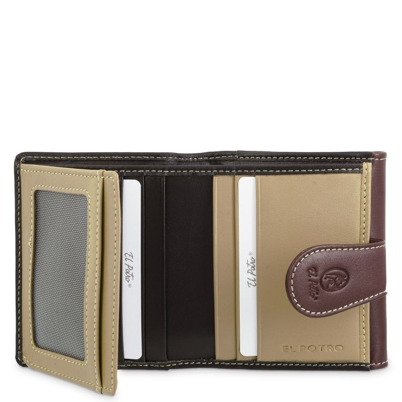 Cartera pequeña piel mujer marrón Nature