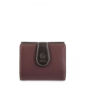 Cartera pequeña piel mujer burdeos Nature