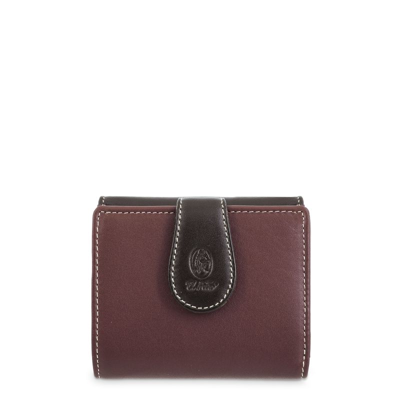 Cartera pequeña piel mujer burdeos Nature