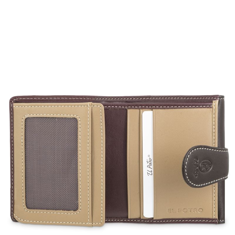 Cartera pequeña piel mujer burdeos Nature