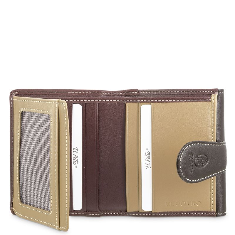 Cartera pequeña piel mujer burdeos Nature
