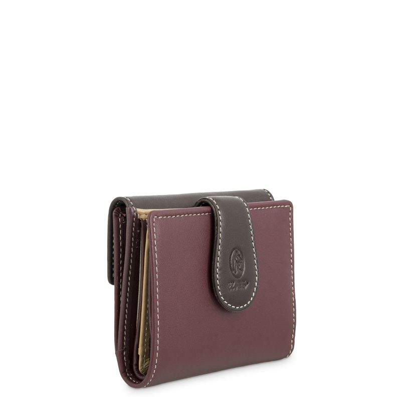 Cartera pequeña piel mujer burdeos Nature