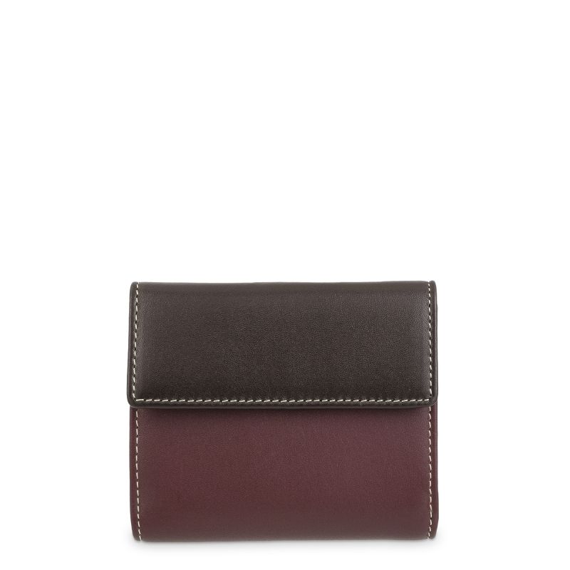 Cartera pequeña piel mujer burdeos Nature