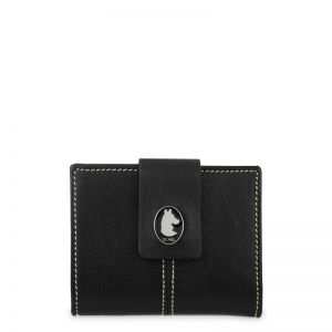 Cartera pequeña de piel vacuno mujer negra NEW ORIGEN