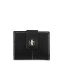 Cartera pequeña de piel vacuno mujer negra NEW ORIGEN