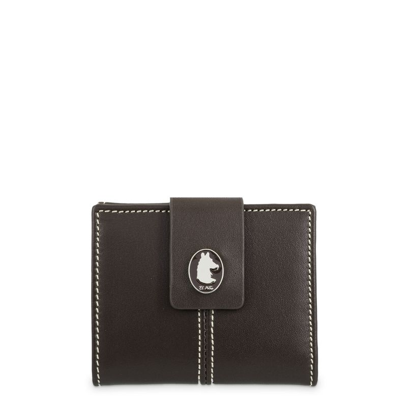 Cartera pequeña Piel vacuno Mujer Marrón NEW ORIGEN