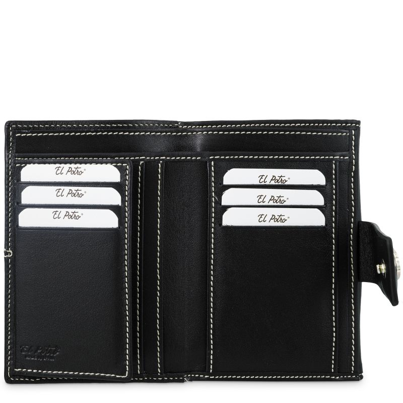 Cartera Piel Vacuno Mujer Negro NEW ORIGEN