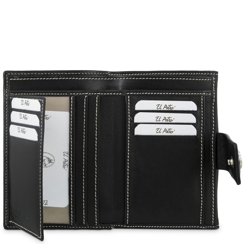 Cartera Piel Vacuno Mujer Negro NEW ORIGEN