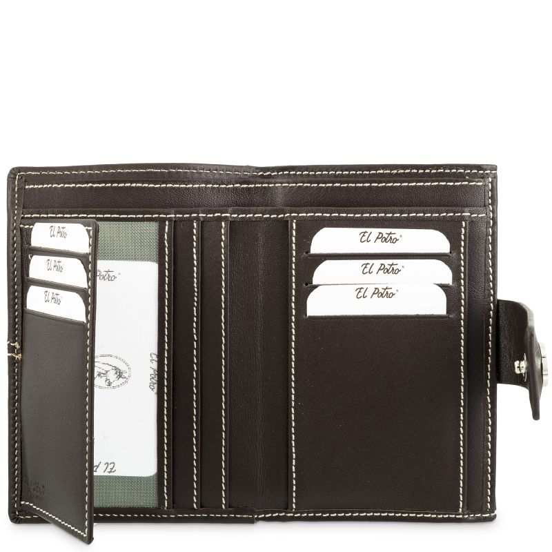 Cartera piel vacuno mujer marrón NEW ORIGEN