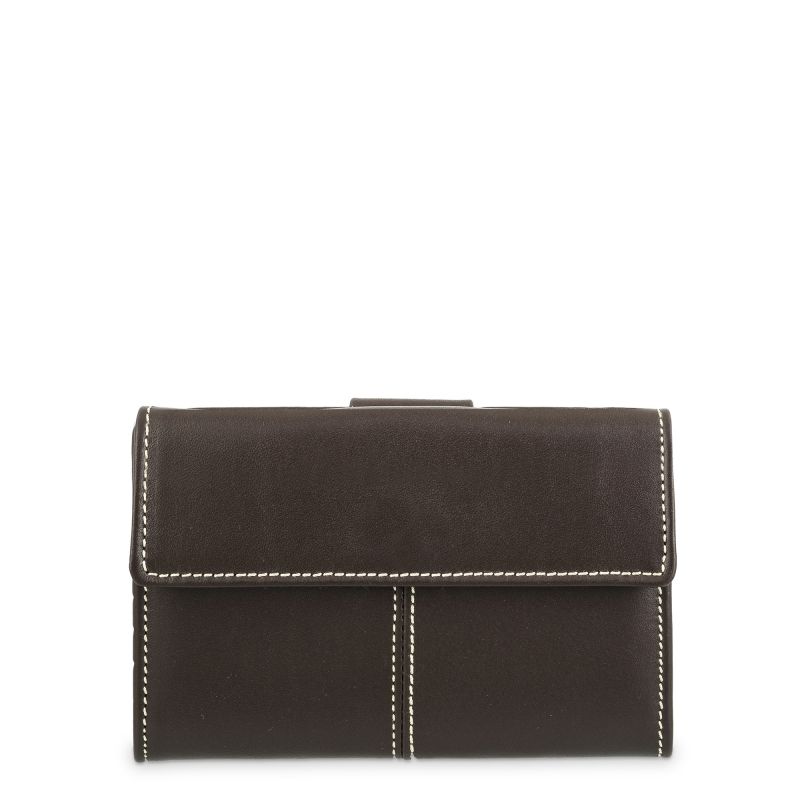 Cartera piel vacuno mujer marrón NEW ORIGEN