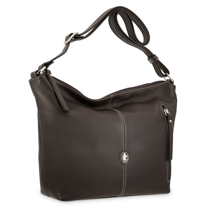 Bolso hobo piel vacuno mujer marrón New Origen