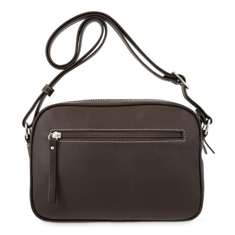 Bolso bandolera piel vacuno mujer marrón New Origen