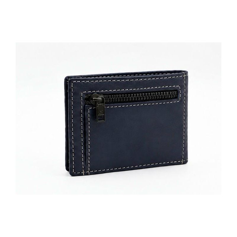 Cartera de policía nacional de piel Azul